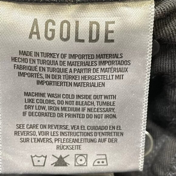 NEW AGOLDE Women's 24 Lana Mid Rise Straight Jeans Conduct - Picture 2 of 5